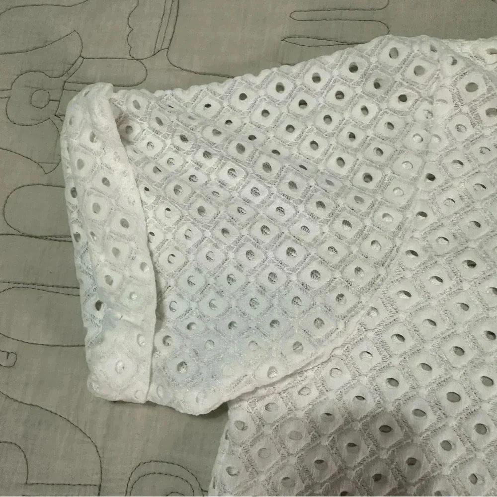 Anthropologie Postmark M White Chantal
Eyelet Top Black Short Sleeve Top - Picture 9 of 9